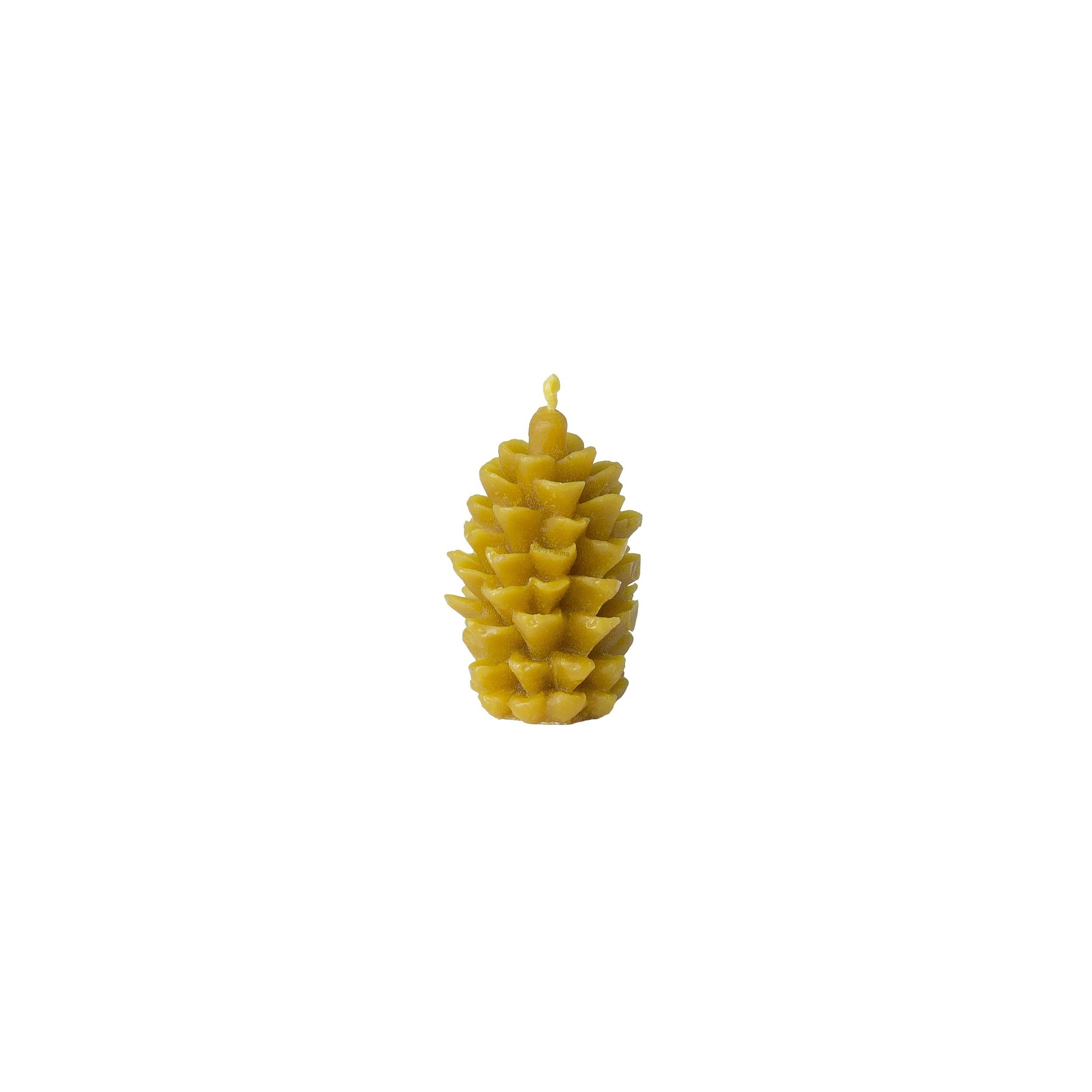 Sviečka zo včelieho vosku  - Šiška 4 cm
