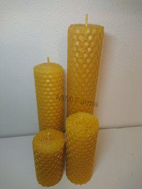 Rolovaná sada 6,8,12,16 x 3cm - sviečka zo včelieho vosku