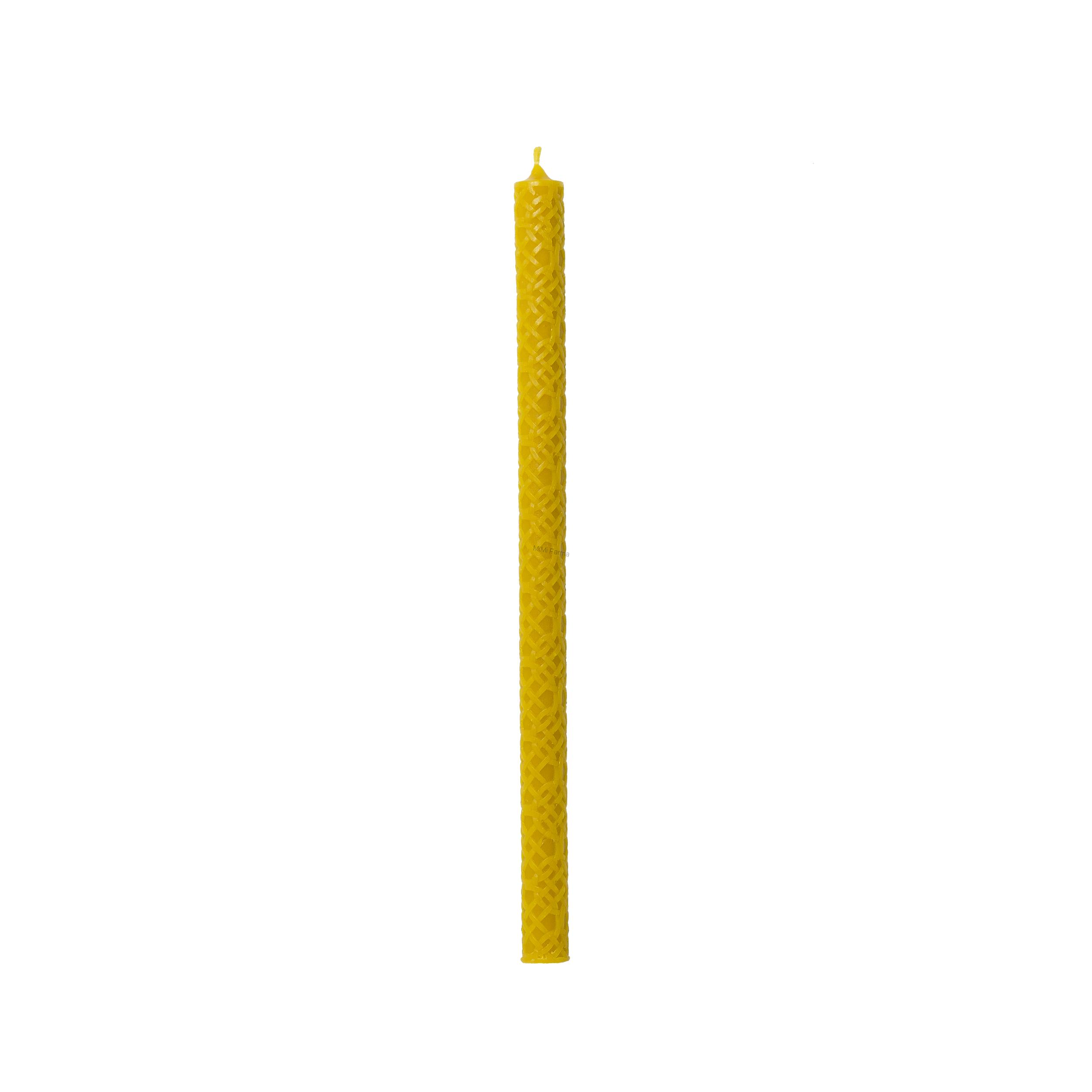 Stolová rovná zdobená 1 - 30cm - sviečka zo včelieho vosku