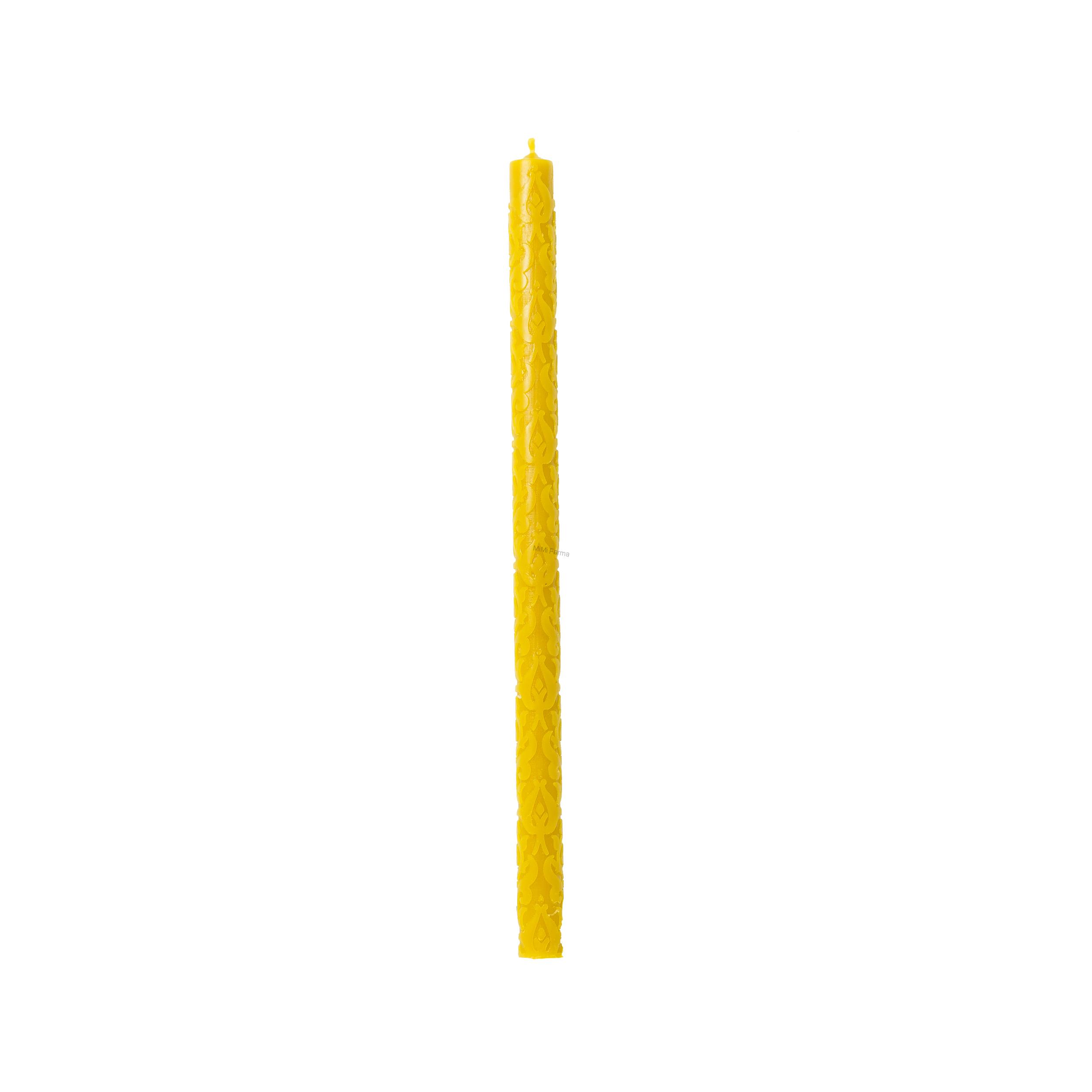Stolová rovná zdobená 4 - 30 cm - sviečka zo včelieho vosku