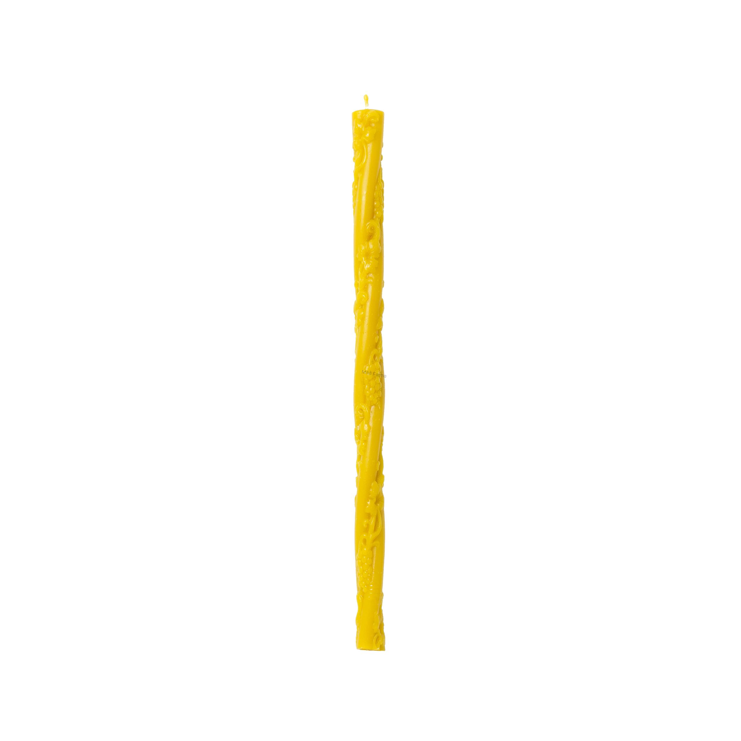 Stolová rovná zdobená 5 - 30cm - sviečka zo včelieho vosku