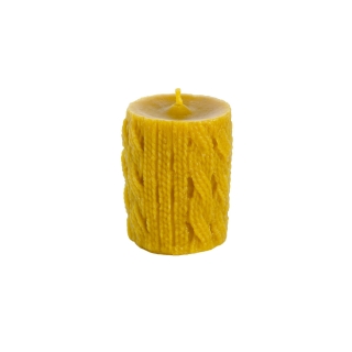 Pletená - sviečka zo včelieho vosku 