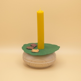 Sviečka zo včelieho vosku  -  Stolová tenká 20 cm