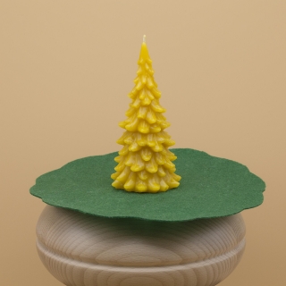 Stromček 12 cm - sviečka zo včelieho vosku (6)